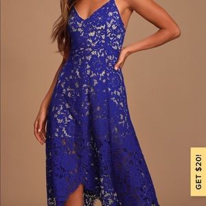 Blue lace dress